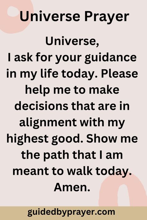 Prayer To Universe, Prayer To The Universe, Prayers To The Universe, Spiritual Prayers Universe, How To Pray To The Universe, Manifestation Prayers, Universe Prayer, Manifesting Peace Of Mind, Thanking The Universe Affirmation