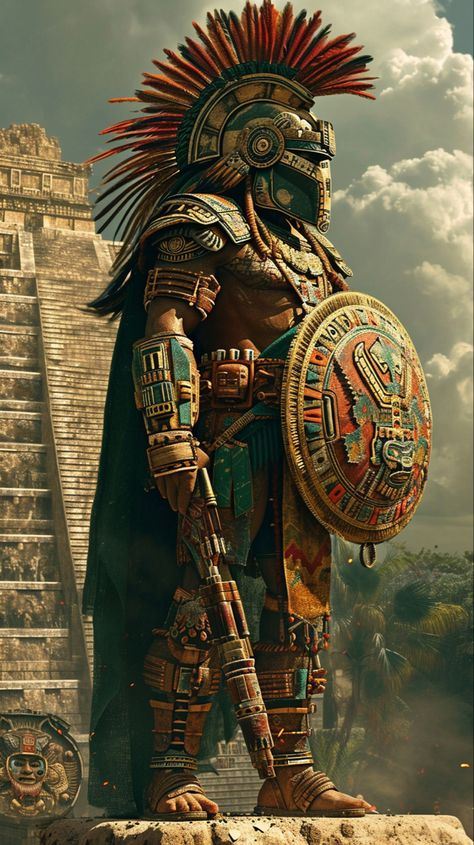 Fusing mandalorians with ancient warriors Anime Aztec Warrior, Aztec Fashion Ancient, Aztec Armor, Aztec Warrior Art, Aztec Pictures, Mayan Warrior, Aztec Mask, Aztec Artwork, Aztec Tattoo Designs