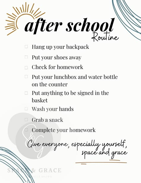 Make your after school routine easier with this editable to do list. Create healthy habits and independent children without numerous daily reminders. School Night Routine, Create Healthy Habits, School Checklist, After School Routine, School Routine, Mom Life Hacks, Kids Schedule, Daily Reminders, After School Program