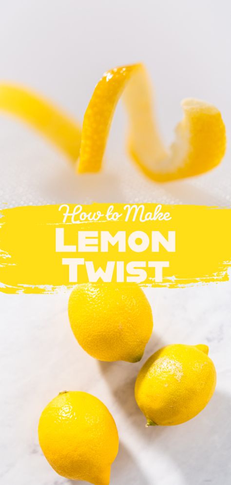 🍋✨ Citrus Sensation: How to Make a Lemon Twist - Elevate your cocktails and beverages with this simple yet elegant lemon garnish! How To Make A Lemon Twist Garnish, Fruit Garnish Ideas Drinks, Lemon Garnish Ideas, Lemon Peel Garnish, Lemon Garnish, Storing Lemons, Lemon Treats, Lemon Skin, Fruit Garnish