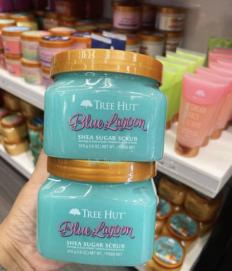 Blue Lagoon Tree Hut, Body Hygiene Products Aesthetic, Aesthetic Scrubs, Tree Hut Scrub, Shower Care, Sephora Skin Care, Body Hygiene, Hygiene Care, Simple Skincare Routine