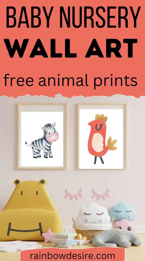 Free Nursery wall art prints - Rainbow Desire Nursery Room Diy, Neutral Nursery Rooms, Neutral Nurseries, Baby Nursery Design, Ikea Nursery, Baby Nursery Organization, Baby Nursery Inspiration, Baby Nursery Wall Art, Baby Room Organization