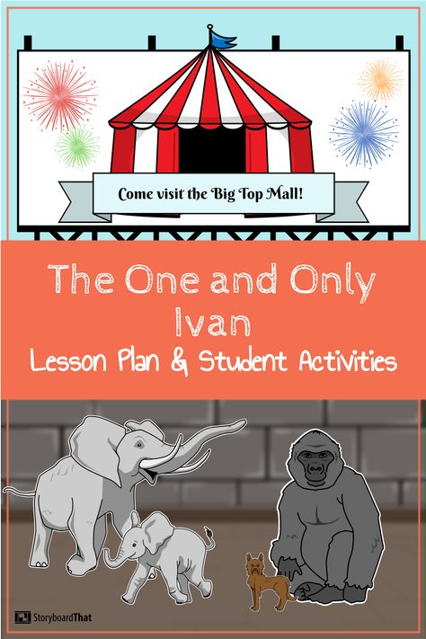 Find fun student activities to engage students with The One and Only Ivan like character maps, vocabulary, and more! One And Only Ivan Craft, One And Only Ivan Project, The One And Only Ivan Art Projects, The One And Only Ivan Projects, The One And Only Ivan Activities, The One And Only Ivan, Novel Activities, One And Only Ivan, Reading Recovery