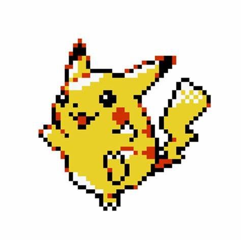 Pikachu Sprite, Pokemon Sprites Pixel Art, Pikachu Pixel, 1 Pixel, Pokemon Sprites, Pixel Art Pokemon, Gen 1, Pokemon Trainer, Hama Beads