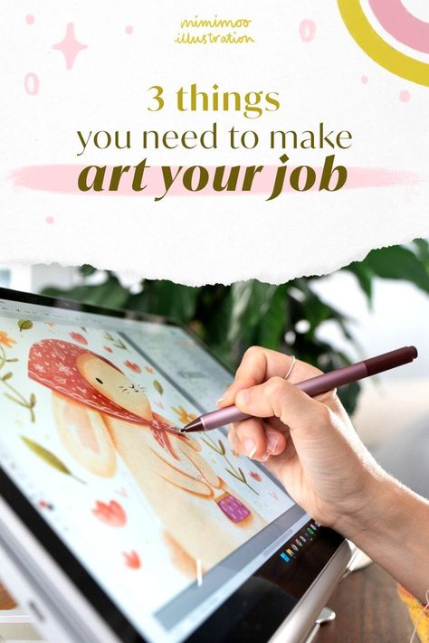 3 Things You Need To Make Art Your Job — Mimimoo Illustration How To Become An Illustrator, Illustrator Aesthetic Job, Canva Arts, Illustration Career, Community Picture, Illustration Tips, Procreate Tutorials, Procreate Tips, Creative Development