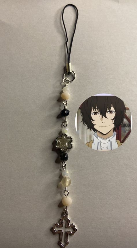 Dazai Bracelet, Bsd Keychain, Anime Diys, Diy Beaded Rings, Blackpink Square Up, Homemade Bracelets, Cell Phone Strap, Anime Jewelry, Kandi Bracelets