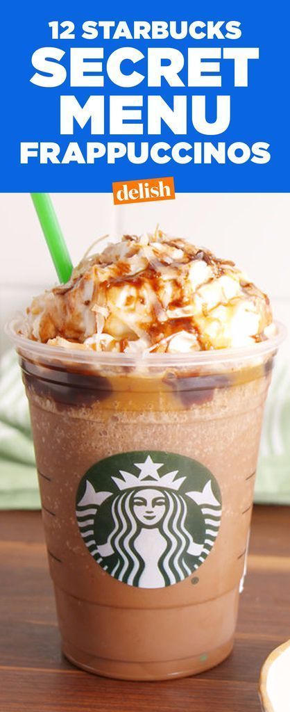 Frappuccino Starbucks Secret Menu, Starbucks Frappuccino Recipe, Starbucks Cookies, Starbucks Mocha, Starbucks Secret Menu Recipes, Coffee Frappuccino, Star Bucks, Healthy Starbucks Drinks, Secret Starbucks Drinks