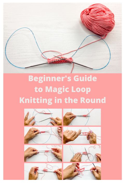 Round Needle Knitting Patterns, How To Magic Loop Knit, Knit Magic Loop, Knitting Magic Loop, Magic Loop Knitting Tutorials, Circular Knitting Patterns, Magic Loop Knitting, Round Knitting, Knit Ear Warmer