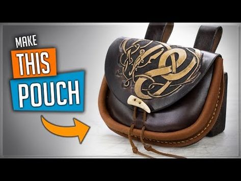 Make a Leather Pouch - Belt Pouch - Viking Inspired and Carved - YouTube Viking Belt, Blue Yeti, Santa Helper, Belt Pouch, Amazon Associates, Leather Pouch, Vikings, Felt, Pouch