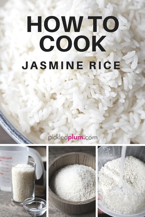 Cook Jasmine Rice, Perfect Jasmine Rice, Jasmine Rice Recipes, Rice On The Stove, Cooking Jasmine Rice, Meatless Main Dishes, How To Cook Rice, Cooking Basics, Jasmine Rice