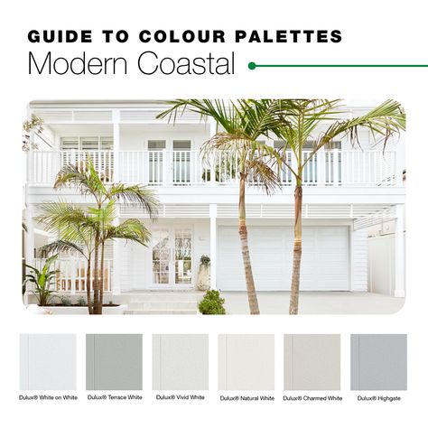 Struggling to pick the perfect colour palette for your home's exterior? 🏡 You'll want to save our guide to choosing the best paint hues for your dream home! 🎨 

We've broken it down by style, giving you the exact colour names we recommend to bring your favourite aesthetic to life — whether its a beachy #ModernCoastal look, a bold #ScandiBarn or another trending look! Exterior Coastal House Colors, Hamptons Style Homes Exterior, Dulux Exterior Paint Colours, Paint Colour Combinations, Modern Coastal Exterior, Coastal Exterior House Colors, Hamptons Style Exterior, Exterior Colour Schemes, Coastal House Exterior