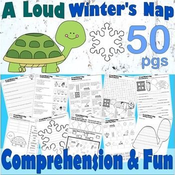 A Loud Winter's Nap Snow Winter Read Aloud Book Study Companion Comprehension Packet with activities including quiz, sequencing, vocabulary, writing, and more, based on the book by Katy Hudson (book not included). This 51-page packet provides a variety of levels to reach each individual student. Ple... First Next Then Last, Main Idea Supporting Details, Easy Handwriting, Homophones Words, Plus Symbol, Winter Reading, Text To Self, Word Boxes, Fiction Characters