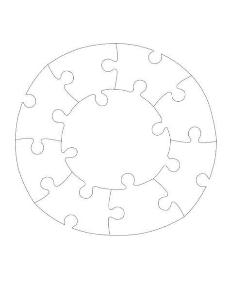 Jigsaw Puzzles Circle Puzzle Pattern Spiderman Games, Circle Puzzle, Puzzle Piece Template, Puzzle Piece Crafts, Person Outline, Woodburning Ideas, Puzzle Pattern, Puzzle Template, Idul Adha