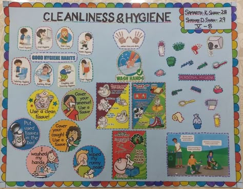 Personal Cleanliness Activities, Cleanliness And Hygiene Poster, Poster On Cleanliness And Hygiene, Cleanliness And Hygiene Poster Drawing, Health And Hygiene Posters Drawing, Health And Hygiene Posters For School, Cleanliness Poster Ideas For School, Health And Cleanliness Project, Health And Hygiene Posters For Kids