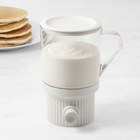 Williams Sonoma Breakfast Batter Dispenser | Williams Sonoma Batter Dispenser, New Kitchen Gadgets, Fancy Kitchens, Beautiful Butterfly Photography, Kitchen Gear, Kitchen Gadgets Unique, Kids Pottery, Nordic Ware, Pancake Batter