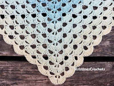 KristinesCrochets : Simple & Elegant Triangle Shawl - Free Crochet Pattern Crochet Triangle Shawl Pattern Free Easy, Crochet Triangle Shawl Pattern Free Easy Simple, Simple Crochet Triangle Shawl Pattern Free, Beginner Triangle Shawl Crochet, Crochet Triangular Shawl Pattern Free, Chunky Crochet Shawl, Crocheted Triangular Shawl, Triangle Shawl Crochet Pattern Free, Crochet Triangle Shawl