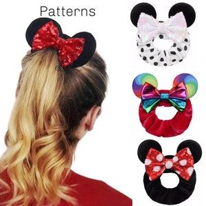 Disney Scrunchies, Black Scrunchies, Disney Trip Outfits, Disney Bows, Useful Gifts, Disney Etsy, Gifts For Children, Trip Outfits, Mickey Mouse Ears