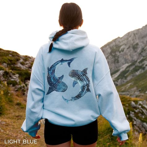 Ocean Inspired Style Whale Shark Hooded Sweatshirt, Mermaid Core Hoodie, Coconut Girl Granola Girl Hoodie, Hawaii Earth Day - Etsy Canada Granola Girl, Whale Shark, Hoodie Girl, Ocean Inspiration, Hooded Sweatshirts, Mermaid, T-shirt, Sweatshirts, Clothes