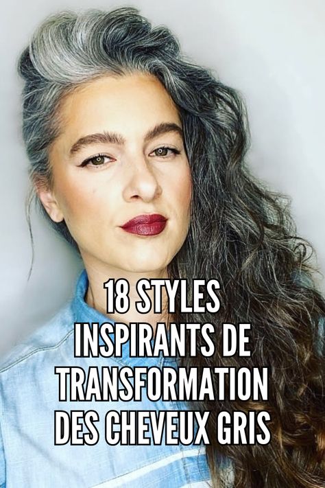 Accentuez la texture de vos cheveux gris naturels avec des ondulations douces. La transformation de vos cheveux gris ne fait que commencer et il vous reste encore de nombreuses coiffures à essayer sur vos nouveaux cheveux. Profitez-en ! // Crédit photo : Instagram @paillettes argentées Photo Instagram, Texture, Instagram