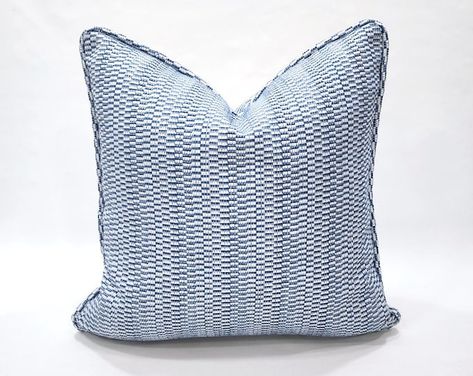 Pillow Cover, Cowtan & Tout, Duet in Blue Pillow Cover, Decorative High End Pillow Cover, Designer Fabrics, Pillow Covers - Etsy UK Sofa Fabrics, Light Blue Pillows, Chenille Throw Pillows, Indigo Pillows, Chenille Throw, Blue Pillow Covers, Stripe Throw Pillow, Blue Pillow, Fabric Pillow