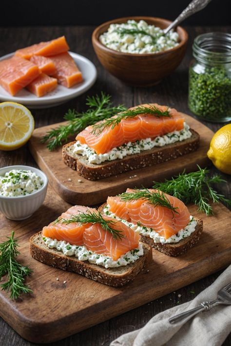 A photo of a  Smoked Salmon and Dill Cottage Cheese Toast which is a type of cottage cheese toast Cottage Cheese Salmon, Sophisticated Cottage, Cottage Cheese Toast, Salmon Toast, Salmon Dill, Cheese Toast Recipe, Toast Ideas, Dill Salmon, Perfect Healthy Breakfast