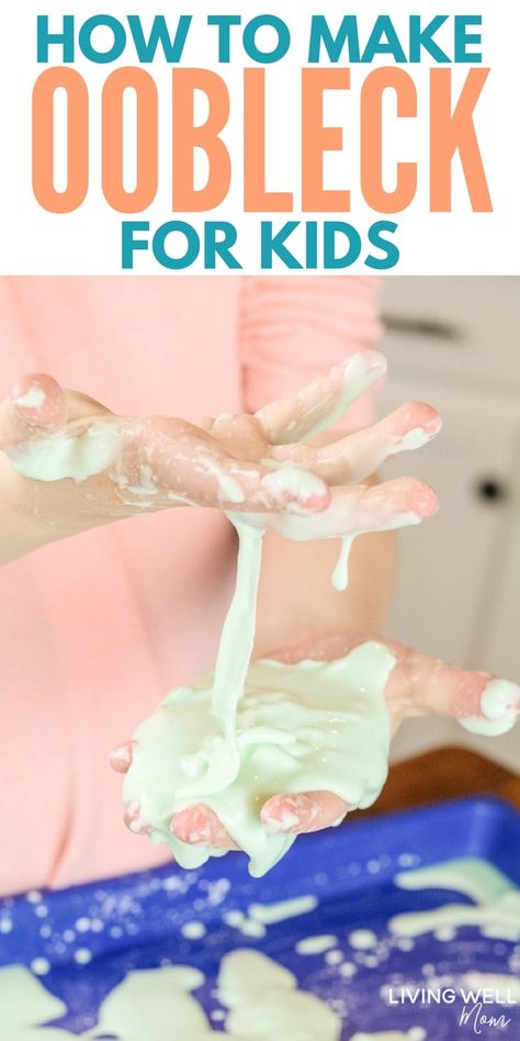 Cornstarch And Water Experiment, How To Make Oobleck, Cornstarch And Water, Water Kids, Diy Science Experiments, Sensory Activity, Kid Experiments, Science Activities For Kids, Sensory Issues