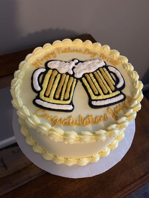 Beer Decorated Cake, Birthday Cake For Father Ideas, Beer Birthday Cake For Men, Modelo Beer Cake, Legal Cake, Beer Cakes For Men, Beer Birthday Cake, Beer Themed Cake, Birthday Cake For Father