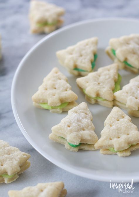 Best Christmas Cookie Recipe! Cream Wafer Tree Cookies for Christmas! #christmas #cookie #baking #holiday #recipe Wafer Sandwich Cookies, Freezable Cookies, Christmas Tree Desserts, Unique Christmas Cookies, Cookie Sandwich Recipes, Cookie Sandwich, Best Christmas Cookie Recipe, Inspired By Charm, Favorite Cookie Recipe