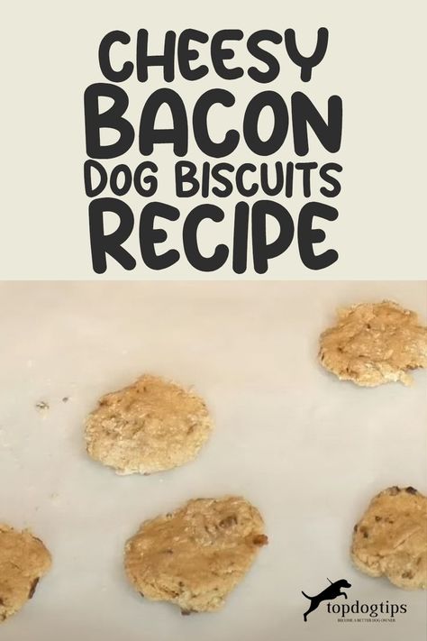 Cheesy Bacon Dog Biscuit Recipe Bacon Dog Treats Recipes, Home Made Dog Biscuits Recipes, Bacon And Cheese Dog Treats, Bacon Cheddar Dog Treats Homemade, Best Dog Biscuit Recipe, Bacon Cheddar Dog Treats, Natural Dog Biscuit Recipes, Bacon Dog Treats, Bacon Dog