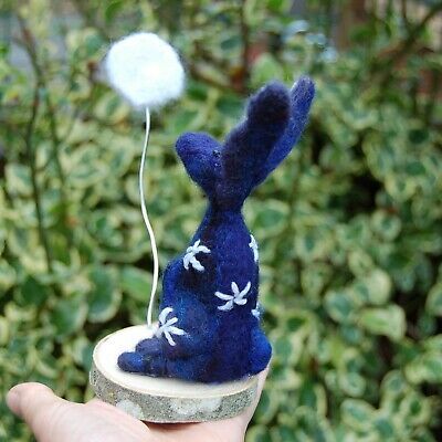 Needle felt Hare Needle felted hare, moongazing hare, celestial hare starry hare | eBay Hare Animal, Doily Wedding, Celtic Style, Bangles Making, Needle Felt, Needle Felted Animals, Animal Dolls, Curated Gifts, Felt Animals