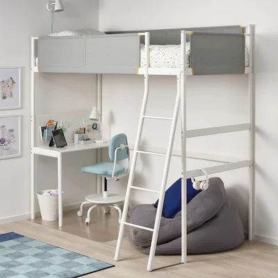 Diy Seng, Bedframe Diy, Ikea Loft, Ikea Loft Bed, Cama Ikea, Loft Bed Frame, Cosy Bed, Ikea Bed, Diy Bed Frame