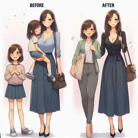 Mom Anime Character, Anime Mom, Dibujo Simple, Female Cartoon, Concept Art Character, Fan Comic, Cool Anime Wallpapers, Anime Girlxgirl, Anime Drawings Tutorials