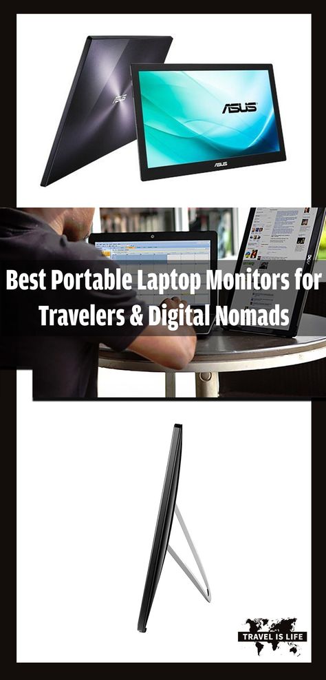 Best Portable Laptop Monitors for Travelers & Digital Nomads - Are you looking for a portable monitor for your laptop to serve as a second screen for when you travel? I was too. Here’s what I found to be my best option. Tech Gadgets Technology, Best Travel Apps, Computer Desk Setup, Portable Monitor, Digital Nomad Lifestyle, Travel Tools, Laptop Screen, Travel App, Best Laptops