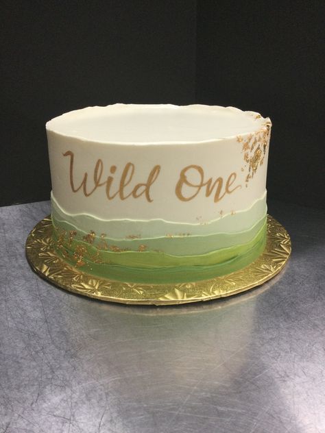 Two Wild Cakes, Cake With Gold Leaf, Cookie Decorating Tips, Jungle Theme Cakes, Boys First Birthday Cake, Cake With Gold, Baby Boy Birthday Cake, Wild Birthday Party, Baby Cake Smash