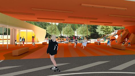 Underpass Architecture, Underpass Design, Urban Wilderness, Urban Spaces Design, Community Spaces, Under Bridge, New York Architecture, Public Square, Architecture Concept Diagram