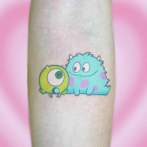 Baby Monster, Inc. Tattoo Blind Tattoo, Calvin And Hobbes Tattoo, Tinker Bell Tattoo, Disney Stitch Tattoo, James P Sullivan, Pikachu Tattoo, Lion King Tattoo, Simpsons Tattoo, Character Tattoos