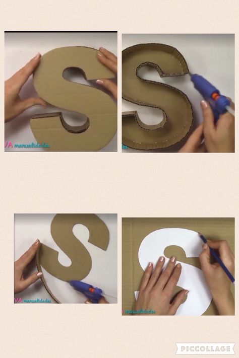 •Cut cardboard letter out use the letter as a guide to cut out the other sides face • hot glue sides on •wait to dry! Stick on other face of letter •Leave to dry and decorate how you want Cardboard Letters, Personalised Gifts Diy, Bridal Gift Wrapping Ideas, Flower Box Gift, Diy Gift Set, Diy Letters, Hoco Proposals Ideas, Letter Gifts, Homecoming Proposal Ideas