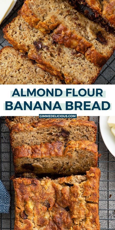 All Natural Banana Bread, Banana Bread Recipe Gluten Free Almond Flour, Moist Almond Flour Banana Bread, Banana Bread Recipe Paleo, Whole Food Banana Bread, Bake With Almond Flour, Breads Made With Almond Flour, Uses For Almond Flour, Banana Recipes With Almond Flour