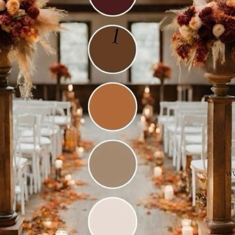 🍂 Fall in Love with These Gorgeous Autumn Palettes 🍁 Planning your dream wedding this fall? Whether you’re drawn to rich jewel tones, earthy neutrals, or moody darks, we’ve got the perfect color inspiration for you. Swipe through for our favorite fall color combinations that will add warmth and elegance to your special day! 1- Warm Neutrals & Copper Accents. 2- sage green, burnt orange, rust red, deep burgundy. 3- Deep burgundy, chocolate brown, warm terracotta, taupe, and soft ivory. 4- ... Rust Brown And Sage Green Wedding, Burgundy Terracotta Sage Wedding, Rust Grey Terracotta Sage Green Wedding, Cinnamon Color Palette Fall Wedding, Burnt Red Color Palette Fall Wedding, Autumn Wedding Colors Palette, Dusty Rose And Burgundy, Fall Color Combinations, Terra Cotta Wedding