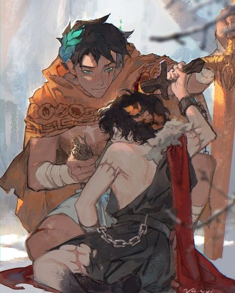 Percy And Nico, Percy Jackson Comics, Zio Rick, Percy Jackson Ships, Percy Jackson Fan Art, Percy Jackson Characters, Percy Jackson Art, Rick Riordan Books, The Heroes Of Olympus