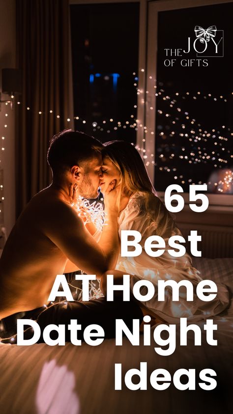 Get inspired with these unique date night ideas to try at home! This collection of ideas from The Joy of Gifts include awesome date night kits you can purchase, creative at home date ideas to explore your artistic side, romantic at home date ideas to bring you closer together, and more! Night In Date Ideas At Home, Ideas For Date Night With Husband, Couple Nights At Home, Date Idea For Boyfriend, Dates Inside The House, Date Night Inspo At Home, Sweetest Day Ideas For Him At Home, Home Date Setup, Unique Date Night Ideas At Home