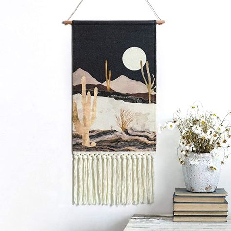 Amazon.com: Dremisland Mountain Tapestry Moon Tapestry Desert Cactus Tapestry Starry Night Nature Landscape Tapestry Wall Hanging for Room : Home & Kitchen Cactus Tapestry, Landscape Tapestry, Aztec Decor, Night Nature, Mountain Tapestry, Tapestry Nature, Moon Tapestry, Nordic Living Room, Water Walls