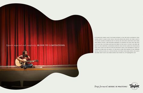 Clever Advertising, Taylor Guitars, Desain Editorial, Publicidad Creativa, Music Poster Design, Newspaper Design, Festival Poster, Creative Poster Design, Music Design