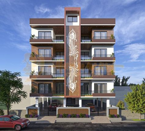 Apartment Building Exterior, Small Apartment Building Design, Condominium Architecture, Building Front Designs, 3 Storey House Design, Building Design Plan, Small Apartment Building, Two Story House Design, Apartments Exterior