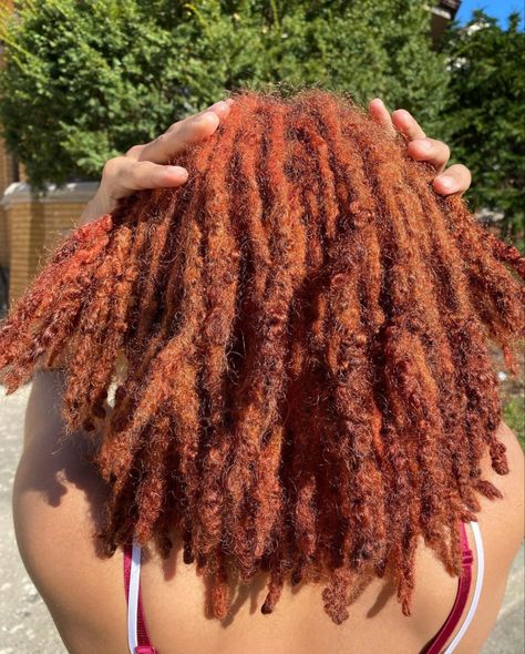 Copper Ginger Locs, Ginger Dyed Locs, Red And Ginger Locs, Copper Colored Locs Black Women, Dark Ginger Locs Black Women, Copper Red Locs Black Women, Copper Red Locs, Copper Brown Locs, Dark Ginger Locs