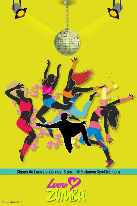 Zumba Fitness/zumba Class/Gym/Beach party/ Dance Zumba Studio Design, Zumba Class Poster, Zumba Logo Design, Zumba Poster, Zumba Workout Quotes, Zumba Benefits, Dance Poster Design, Zumba Logo, Dance Studio Design