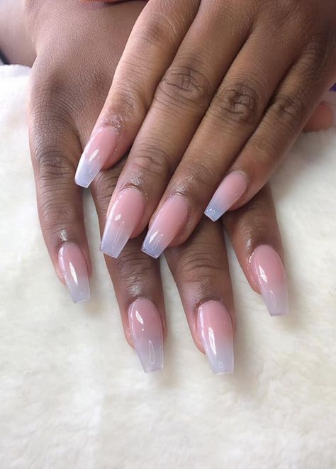 Clear Polish With Design, Clear Nail Dip Designs, Clear Nail Tips Acrylic, Plain Clear Acrylic Nails, Clear Nail Inspiration, Clear Sns Nails Powder, Cute Clear Nail Designs, Ombré Clear Nails, Clear Powder Nails