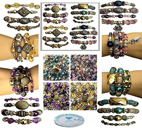 Amazon.com: Bracelet Jewelry Making Kit : Arts, Crafts & Sewing Making Jewelry For Beginners, Jewelry Kit, Diy Jewelry Kit, Sparkle Bracelet, Jewelry Making Kits, Jewelry Making Kit, Bracelet Kits, Jewelry Kits, Bead Kits