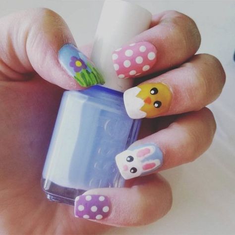 A round-up of the best Easter nail art ideas Art Tequniques, Easter Nail Art Ideas, Easter Nails Easy, Nailart Ideas, Easter Nail Art Designs, Pastel Nail Art, Easter Nail, Easter Nail Designs, Easter Nail Art