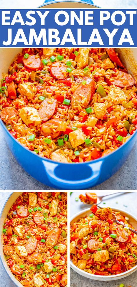 Healthy Chicken Jambalaya, Jambalaya Recipe For Two, Easy Shrimp And Sausage Jambalaya, Easy Crockpot Jambalaya Recipe, No Seafood Jambalaya Recipe, Jambalaya Without Shrimp, Mexican Jambalaya Recipe, Homemade Jumbalia, Chicken Sausage And Shrimp Jambalaya